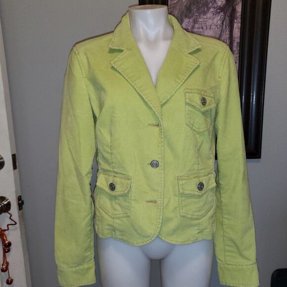 Aeropostale Jackets & Blazers - Lime Green Aeropostale Corduroy Jacket (XL)